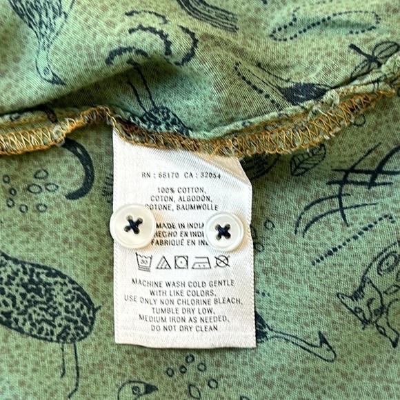 Anthropologie holding horses novelty print button down top SZ 4 - Picture 8 of 14